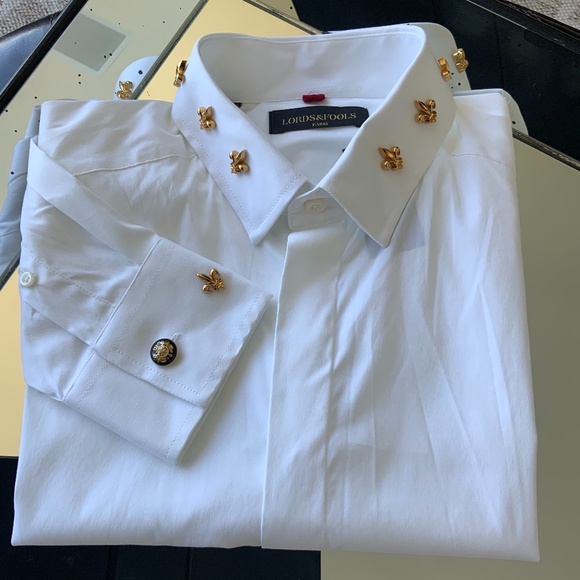 Lords and Fools Other - Men’s Slim-Fit Performance Stretch Solid Shirt